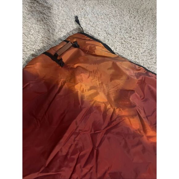 Pendleton Roll Up 100% Wool Nylon Backed Camp Picnic Blanket Red & Yellow Plaid - Picture 13 of 14